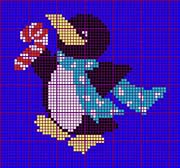 Schema punto croce Pinguino