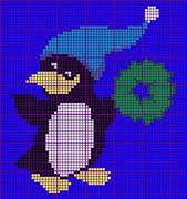 Schema punto croce Pinguino 2