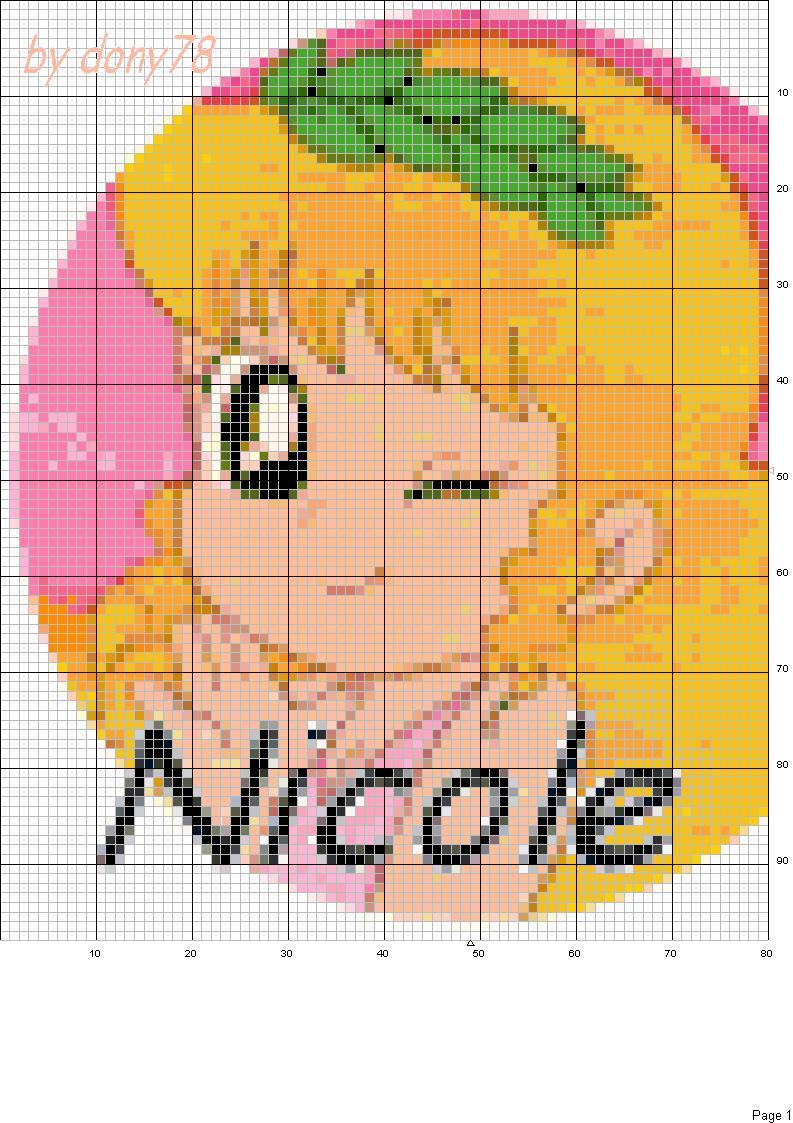 Schema punto croce Pollon