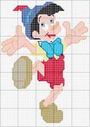 Schema punto croce Pinocchio