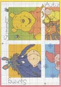 Schema punto croce Pooh Calendario