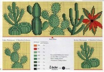 Schema punto croce Cactus 3