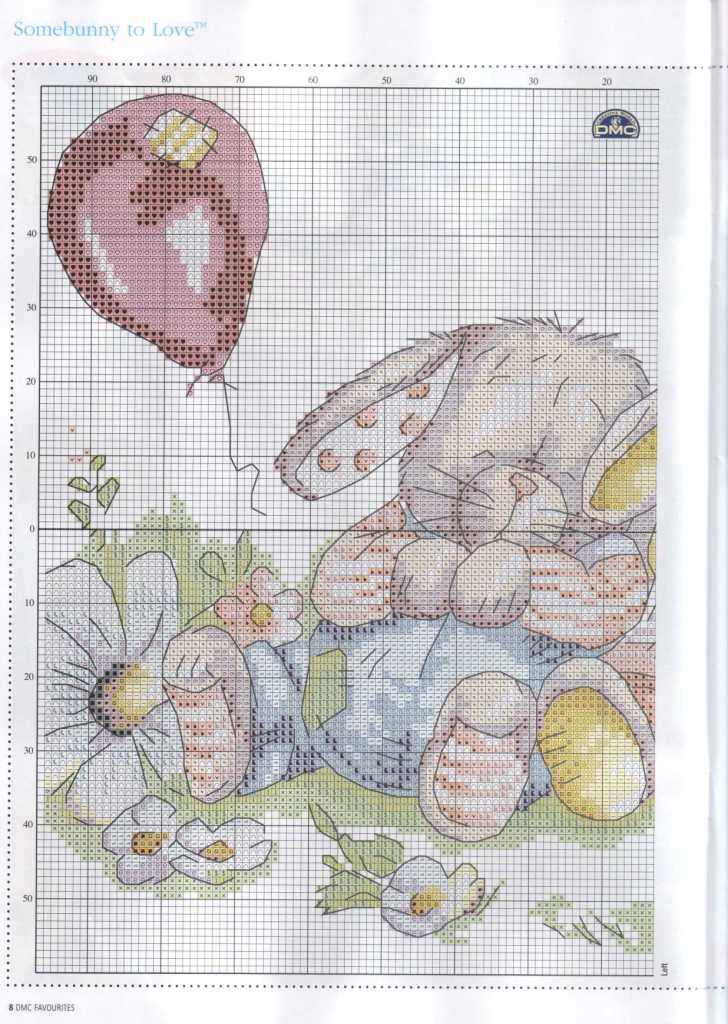 Schema punto croce Conigli estate 1