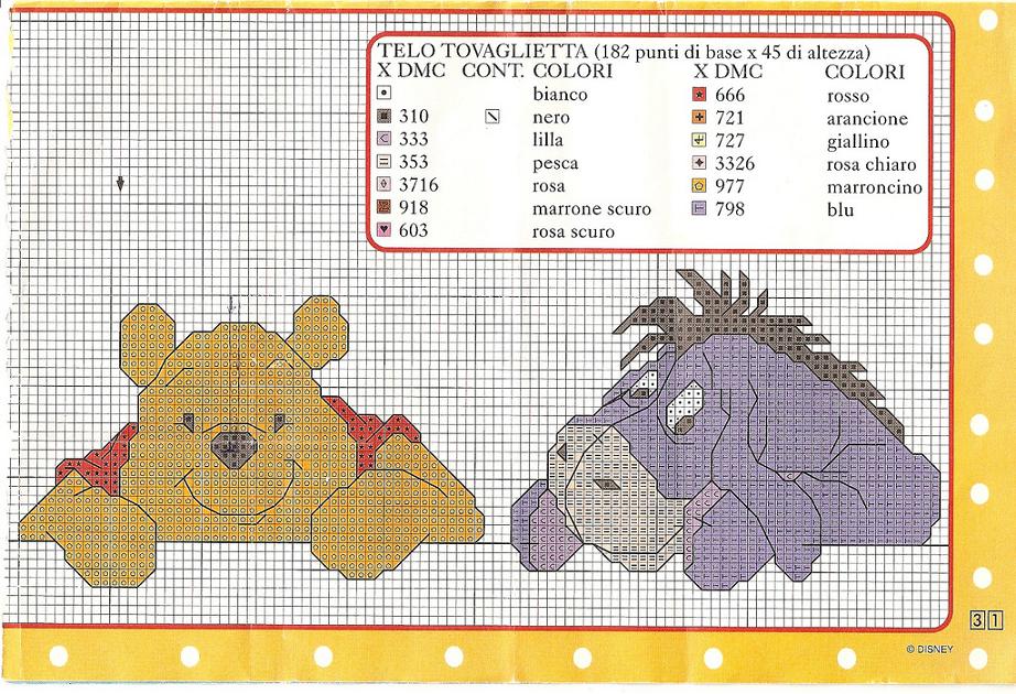 punto croce eeyore