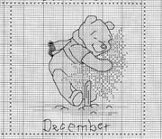 Schema punto croce Winnie-dicembre