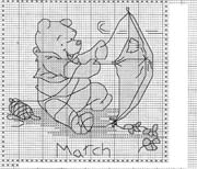 Schema punto croce Winnie-marzo