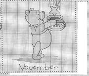 Schema punto croce Winnie-novembre
