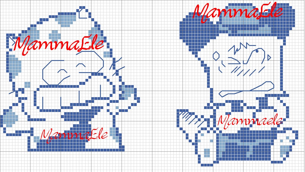 Schema punto croce Spank ele