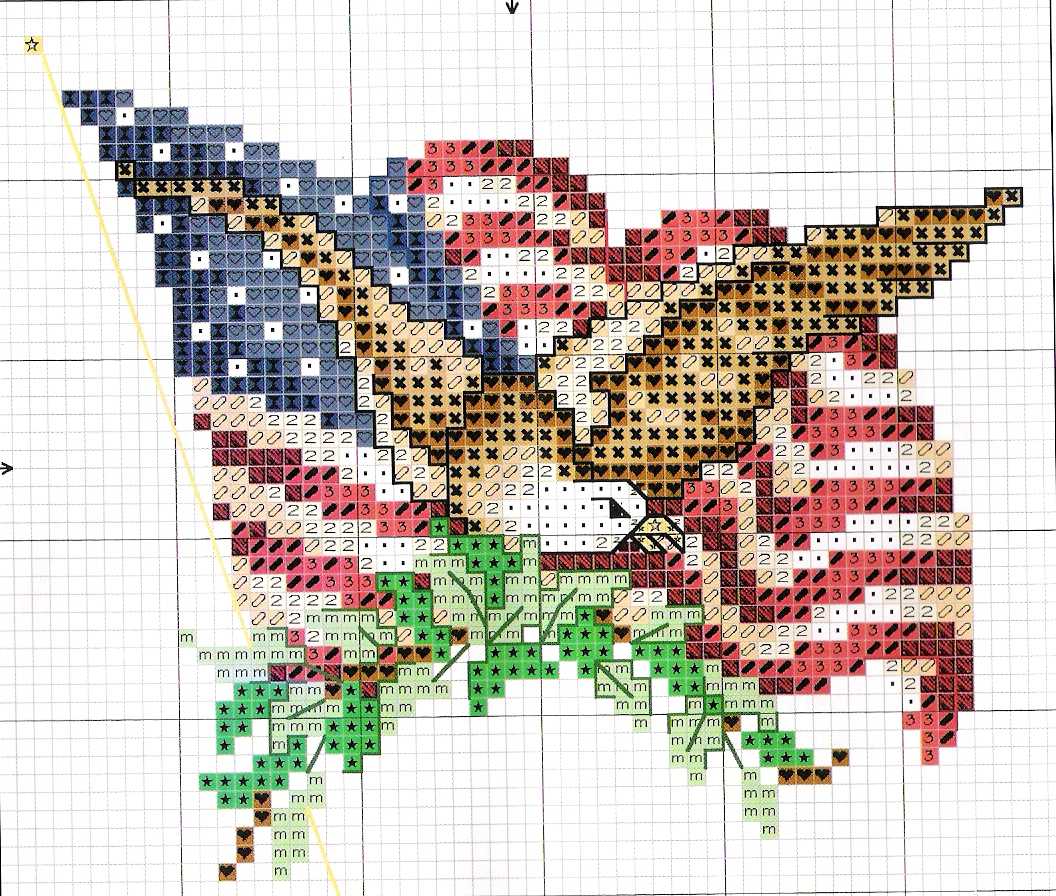 Schema punto croce Usa flag 1