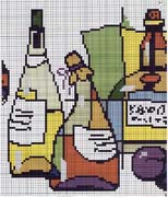 Schema punto croce Bottiglie 3