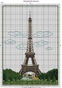 Schema punto croce Torre Eifel