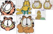 Schema punto croce Garfield 09