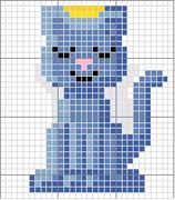 Schema punto croce Gattino Blu