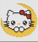Schema punto a croce Hello Kitty su luna