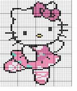 Schema punto a croce Hello Kitty ballerina