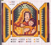 Schema punto croce Madonnina10