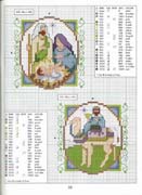 Schema punto croce Maria Nel Presepio