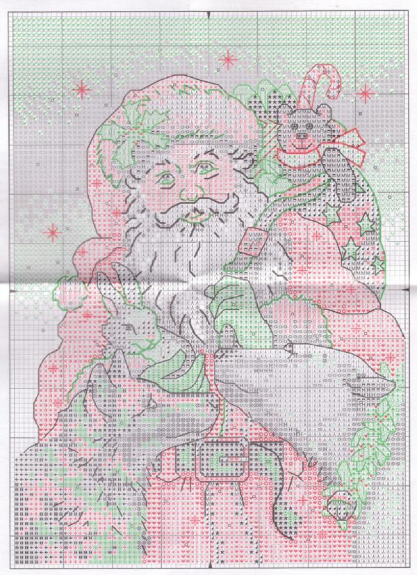 Schema punto croce Babbo Natale 8b