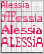 Schema punto croce Alessia