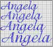 Schema punto croce Angela