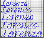 Schema punto croce Lorenzo 2