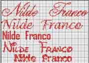 Schema punto croce Nilde & Franco