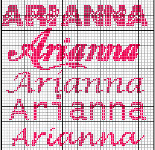Schema punto croce Arianna5