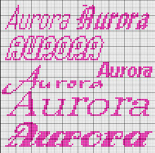 Schema punto croce Aurora