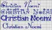 Schema punto croce Christian Noemi