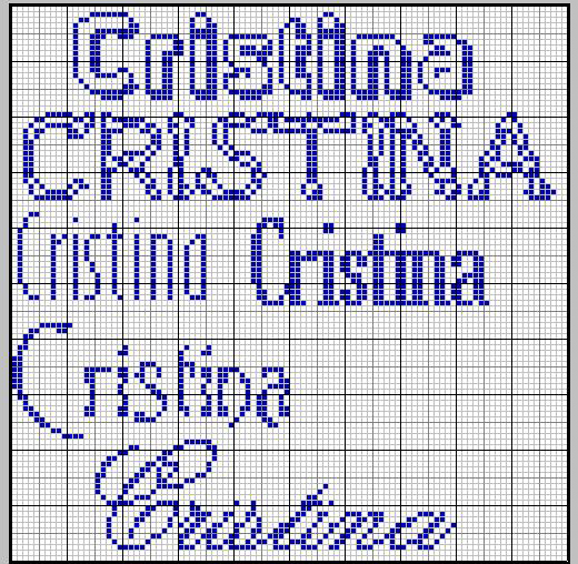 Schema punto croce Cristina2