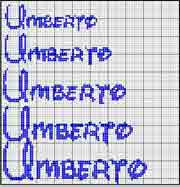 Schema punto croce Umberto
