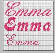 Schema punto croce Emma