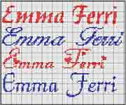 Schema punto croce Emma Ferri