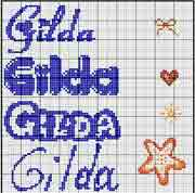Schema punto croce Gilda 2 