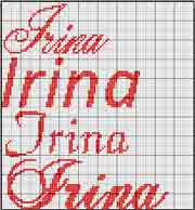 Schema punto croce Irina