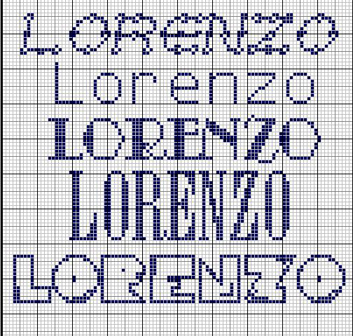 Schema punto croce Lorenzo3