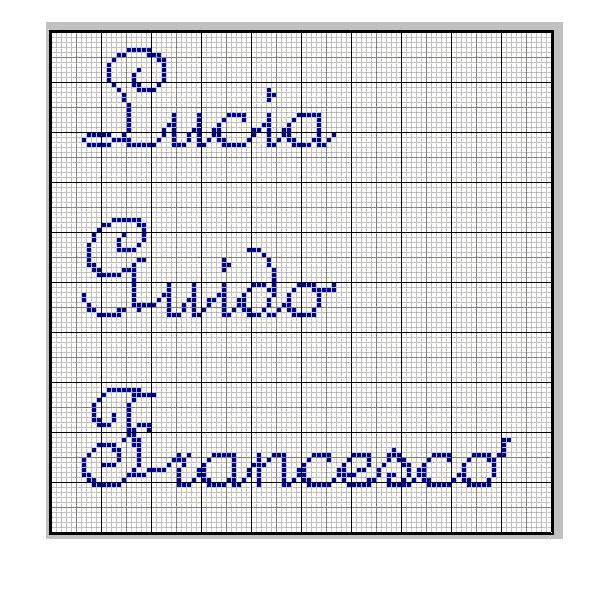 Schema punto croce Lucia Guido Francesco8