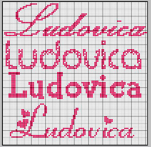 Schema punto croce Ludovica1