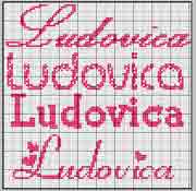 Schema punto croce Ludovica