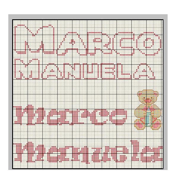 Schema punto croce Marco Manuela 2