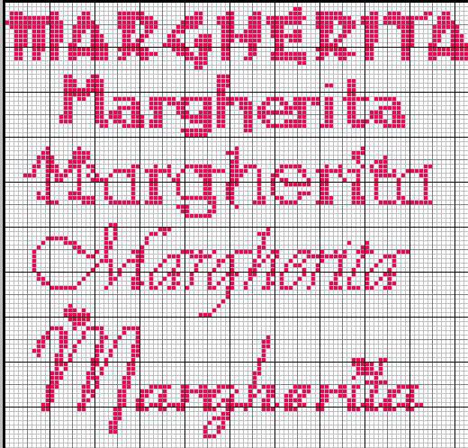 Schema punto croce Margherita3