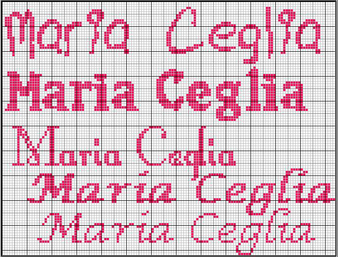 Schema punto croce Maria Ceglia