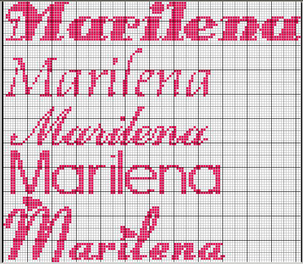 Schema punto croce Marilena1