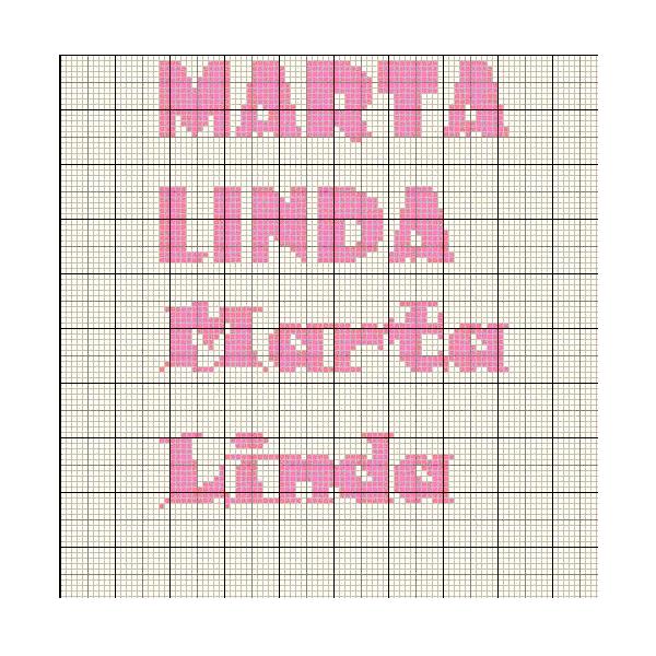Schema punto croce Marta Linda1