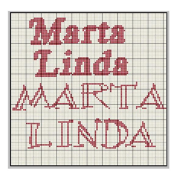 Schema punto croce Marta Linda3