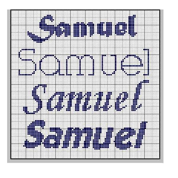 Schema punto croce Samuel4