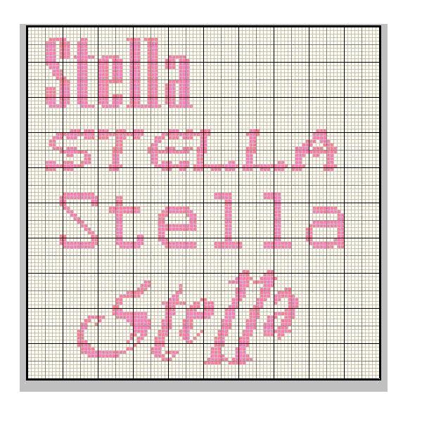 Schema punto croce Stella1