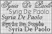 Schema punto croce Syria De Paolo 