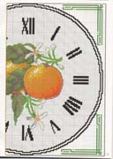 Schema punto croce Orologio Arancia 1c