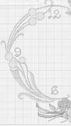 Schema punto croce Orologio Con Rose 1c